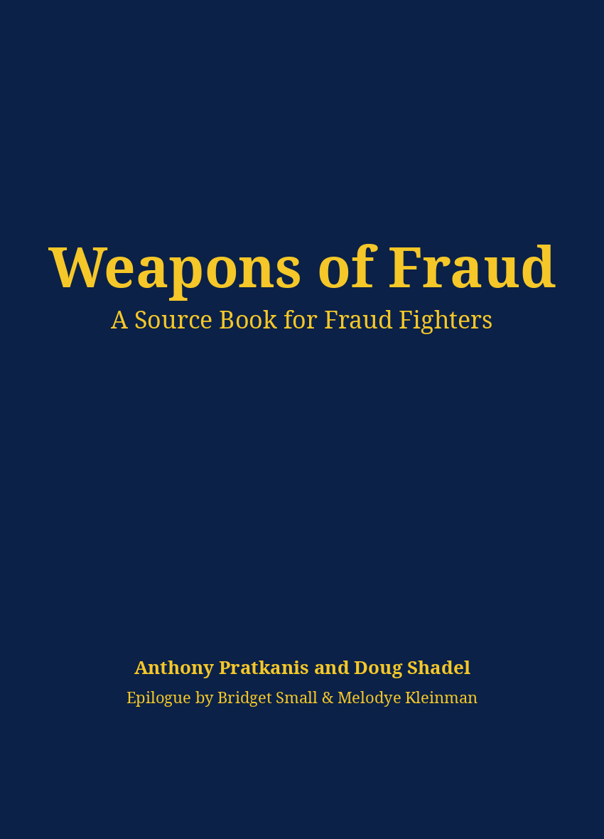 Cover of Weapons of Fraud — A Source Book for Fraud Fighters